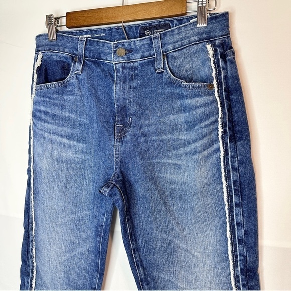 AG Adriano Goldschmied Tuxedo Stripe Ex Boyfriend Slouchy Slim Jeans Women’s 27 - Picture 6 of 13